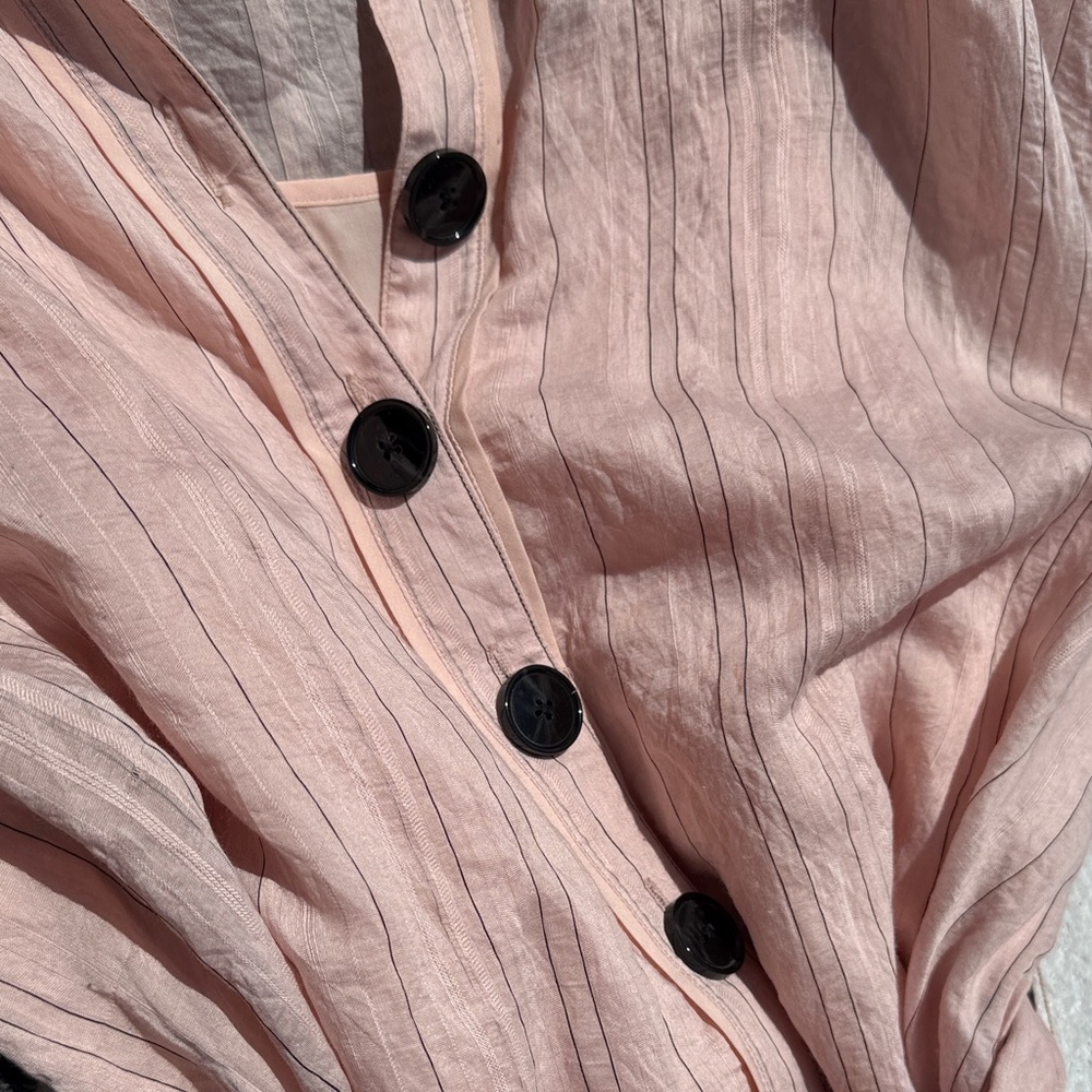 La Maison Talulah Pink Button-Up Dress with Belt Size L - Picture 8 of 11